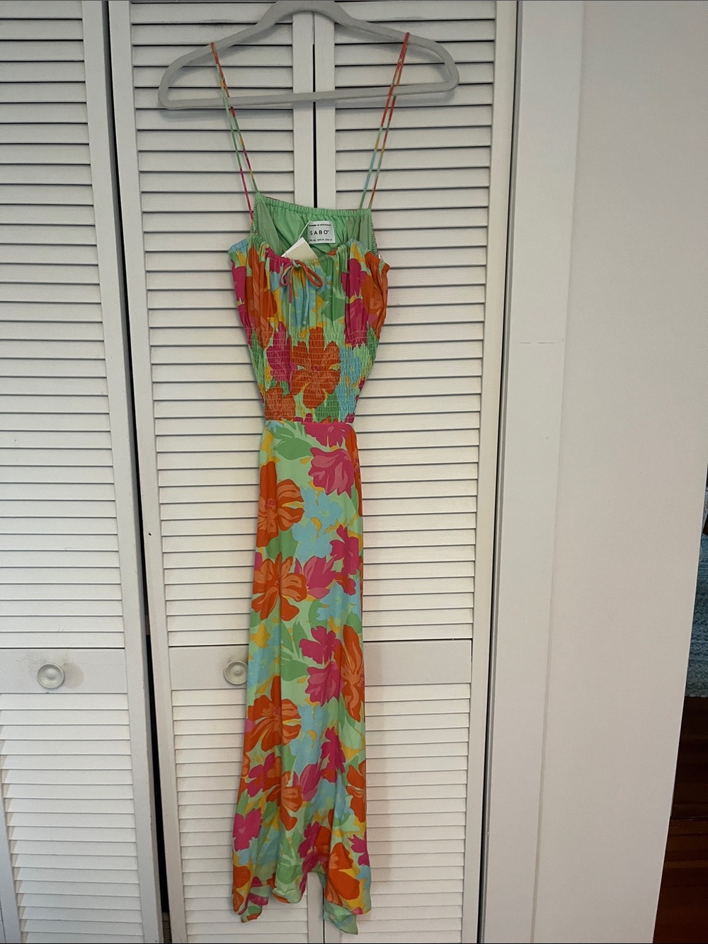 Sabo NWT Floral Adelina Midi Dress Sz XS - Picture 2 of 6